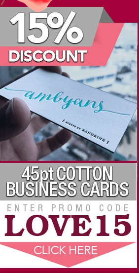 45pt Cotton Business Card Printing Special