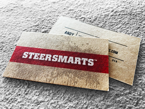 Brown Kraft Business Cards Printed with White Ink