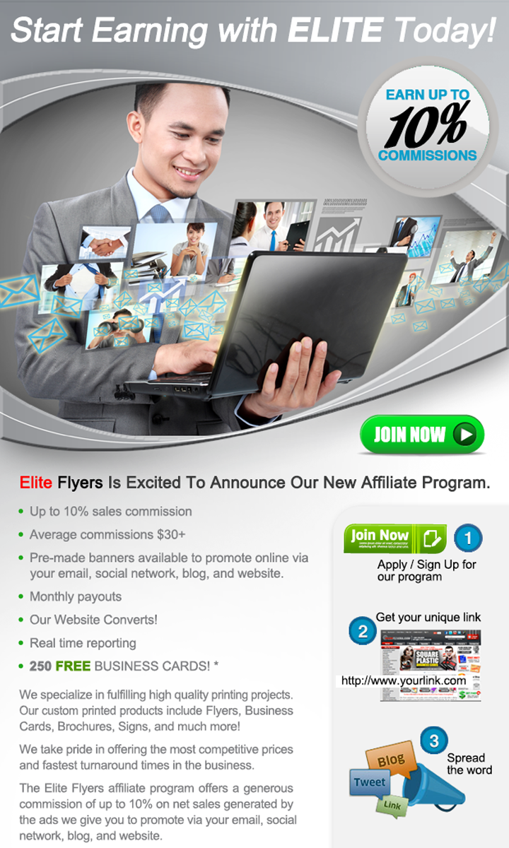 EliteFlyers.com's Affiliate Network