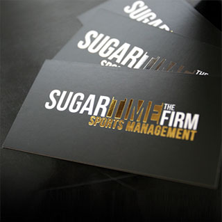 Business Cards with Gold Foil Stamping and Silk Lamination