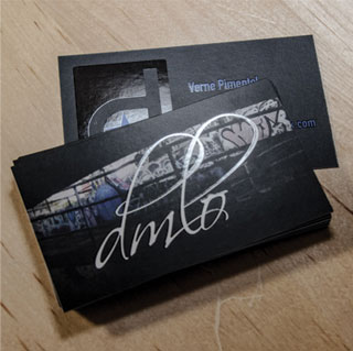 Spot UV Business Cards with Velvet Laminated Finish