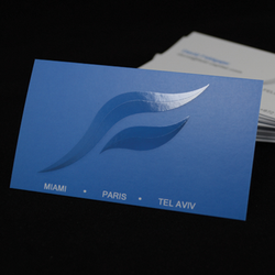 Foil Stamped Business Cards Printed On 14pt Dull Matte Card Stock by Elite  Flyers