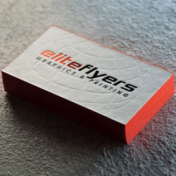 45pt Cotton Business Cards red painted edge business card printing, thick business cards, ultra thick card