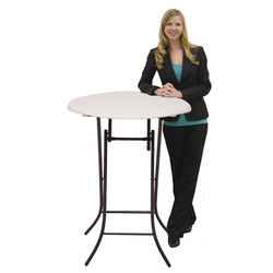 Bar-Height Round Table tall bar table, trade show round table bar height, counter height pub table