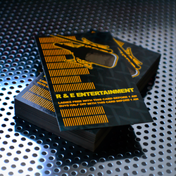 Raised Spot UV Business Cards Printed on 16pt Card Stock with Soft 1.5 mil  Velvet Lamination by Elite Flyers