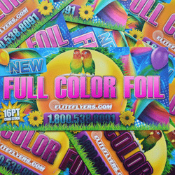 16pt Full Color Foil Flyers foil flyer printing, postcards with foil prints
