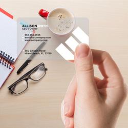 30mil Frosted Plastic Cards plastic business cards, transparent business card printing, glass business cards