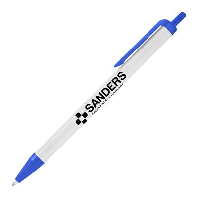 Promo-Pens-White-Barrel-Blue-Trim
