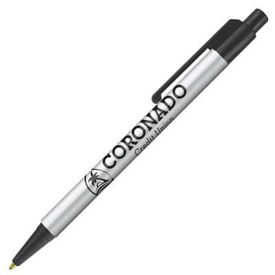Retractable-Promo-Pens-Plus-Color-Trim-Silver
