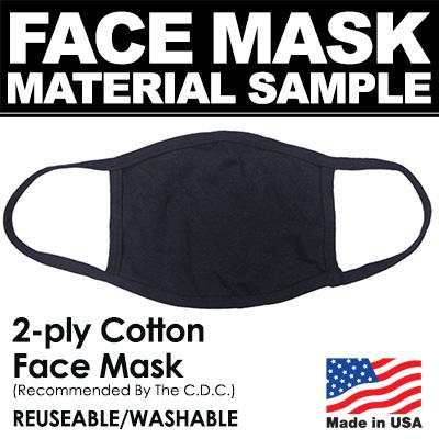 Order a cotton fabric face mask sample before placing your order. 