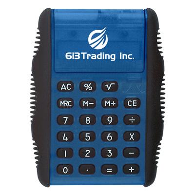 flip-calculators-imprinted-with-logo-blue