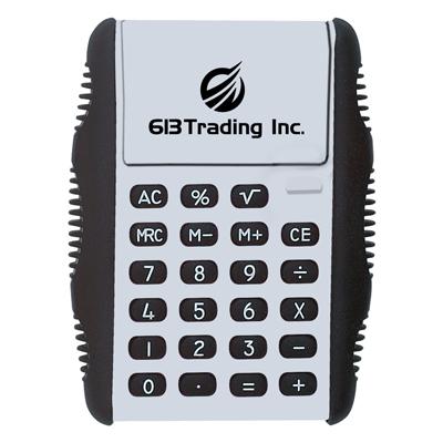 flip-calculators-imprinted-with-logo-white