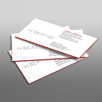 48pt Silk Business Cards Printed In Full Color With An Array Of Options Including Foil Deboss And Painted Edges