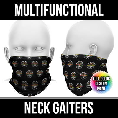Neck Gaiters Full Color printing face masks, wholesale custom face masks, cheap face masks printed