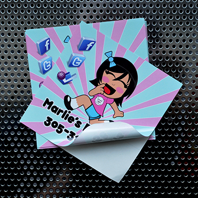 Paper Stickers Printed in Full Color on 70lb Adhesive Paper Stock 