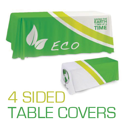 Table Cover 4 Sided event table cloth printing, trade show table covers, event table cloth