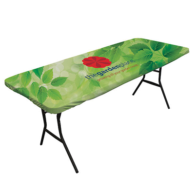 Table Topper fitted table covers, custom stretch table covers, trade show table