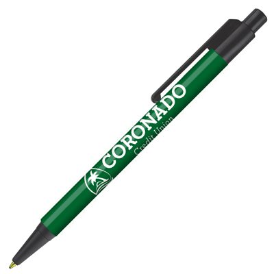 Retractable-Promo-Pens-Plus-Color-Trim-Dark-Green