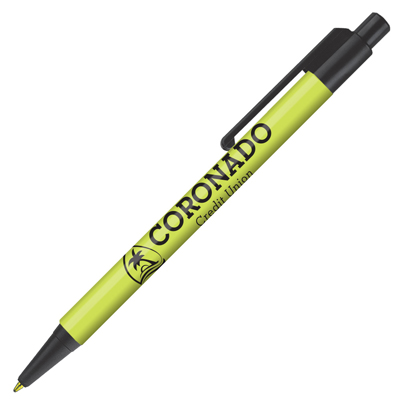 Retractable-Promo-Pens-Plus-Color-Trim-Lime