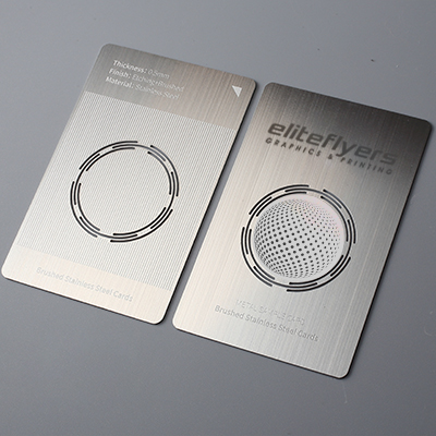 Stunning Brushed Silver Metal Cards – Elegance in Every Detail