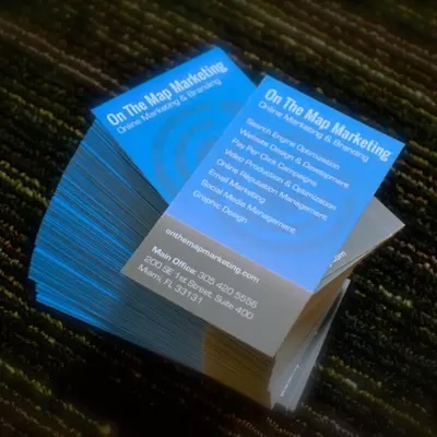 Dull matte finish business cards offering a smooth, sophisticated texture for an understated yet professional impression