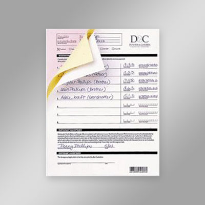 carbonless ncr forms printed on 2 3 or 4 part 20lb carbonless ncr ncr form