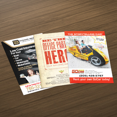 short run flyer printing in full color on thick 16pt card stock by short run flyers