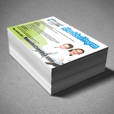short run flyer printing in full color on thick 16pt card stock by short run flyers