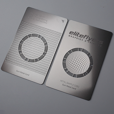 Gun Metal Stainless Steel Card: Sleek and Sophisticated, Make Your Mark