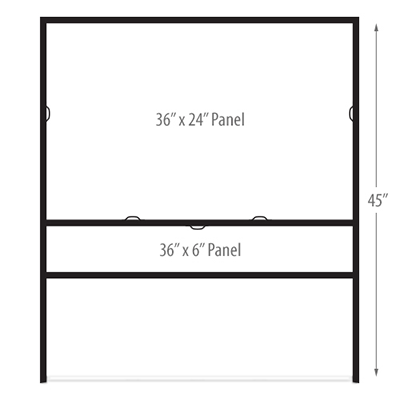 36 x 24 - H-Frame Yard Sign Frame