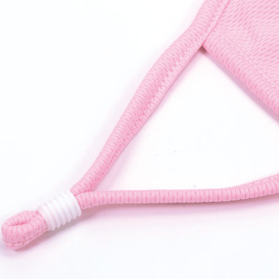 light pink face mask piping