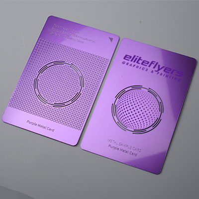 Purple Stainless Steel Card: Elevate Your Brand with Regal Style