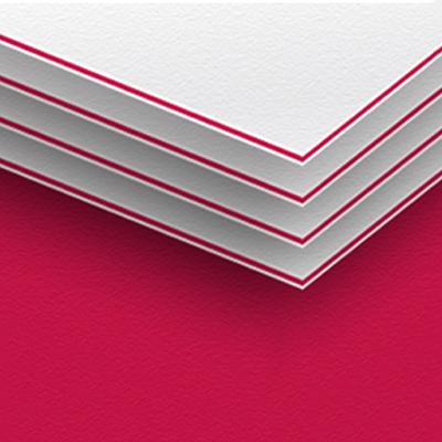 Red Core Business Cards with bold red edge and thick premium stock by Elite Flyers