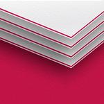 Luxurious 32pt thick business card featuring a striking red core edge, perfect for brands looking to make a bold and memorable impression