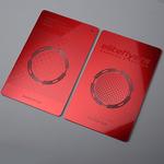 Bold in Red: Stainless Steel Metal Card, Making Your Statement